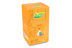 Чай травяной с ароматом имбиря, лемонграсса, куркумы и лимонной цедры Ginger Finest selection Pickwick к/у 25х2г