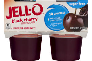 Jell-O Sugar Free Black Cherry - 4 CT