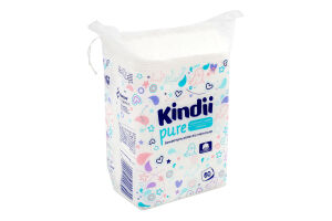 Диски ватні дитячі Пур квадратні 60шт Кіндіі