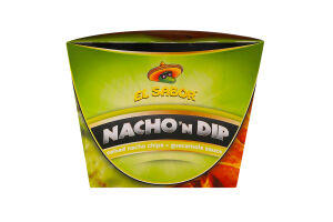 Чипсы с солью и соус гуакамоле Nacho'n Dip El Sabor к/у 175г