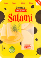 Сыр 45% полутвердый нарезка Салями Serenada лоток 135г