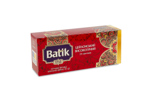 Чай чорний байховий цейлонський дрібний Цейлонський Високогірний Gold Batik в/ґ к/у 25х2г