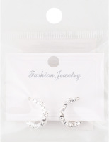 Сережки сірий метал з камінцями в асортименті