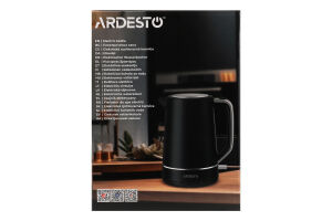 Електрочайник Otter 1,7л чорний матовий пластик Ardesto