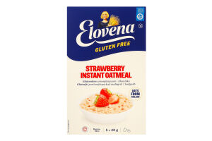 Каша-минутка овсяная с клубникой без глютена Elovena к/у 5х40г