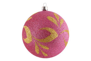 Прикраса ялинкова Куля Розпис по блиску 10см 2722