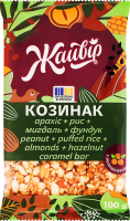 Козинак с облепиховым маслом Арахис + рис + миндаль + фундук Жайвір м/у 100г