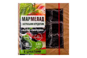 Мармелад с натуральными ингредиентами с цукатами Яблоко-смородина Green Stimul к/у 120г