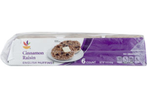 Ahold English Muffins Cinnamon Raisin - 6 CT