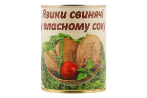 Язики свинячі у власному соку L'appetit з/б 350г