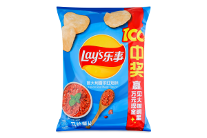 Чипси Lay's картопляні смак італійськ червон м'яса