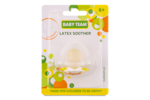 Пустушка Baby Team ортодонтична латексна 6+ 3202