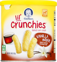 Gerber Lil' Crunchies Baked Corn Snack Vanilla Maple