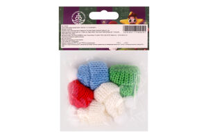 Набір прикрас декоратив Шапочка 5шт в асорт 834169