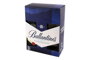 Набор подарочный Виски 0.7л 40% шотландский Finest + 2 стакана Tumbler Ballantine's к/у 1шт