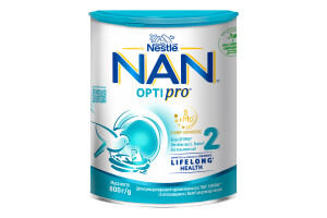 Смесь молочная сухая для детей от 6мес 2 Optipro NAN ж/б 800г