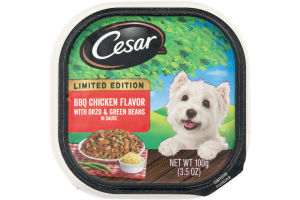 Cesar Canine Cuisine BBQ Chicken Flavor With Orzo & Green Beans In Sauce