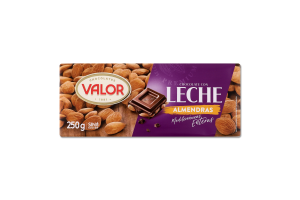 Шоколад молочний з мигдалем Valor м/у 250г