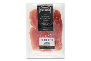 Шинка Prosciutto Crudo с/в нарізка 120г газ/уп Corte Buona