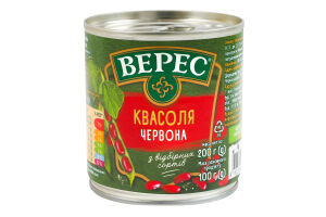 Фасоль красная стерилизованная Нежная Верес ж/б 200г