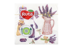 Серветки паперові 235х235мм 2-х шарові Весняна палітра Ruta 20шт