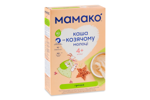 Каша молочна суха для дітей від 4міс швидкорозчинна на козячому молоці гречана Мамако к/у 200г