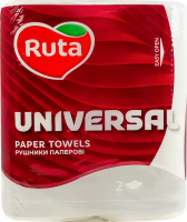 Полотенца бумажные 2-х слойные 185х225мм Universal Ruta 2шт
