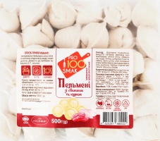 Пельмені зі свининою та куркою Pro 100 smak м/у 500г