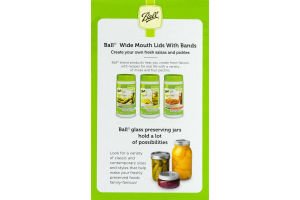 Ball Wide Mouth Lids With Bands - 12 CT