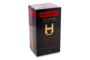 Чай чорний байховий дрібний English Breakfast Exclusive Hillway в/с к/у 25х2г