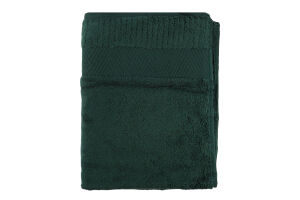 Рушник зелений махровий зеро твіст з бордюром 50*90см 600г/м2 ГМ Текстайл