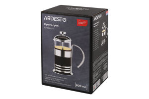 Френч-прес Gemini Asтi 600мл нержавіюча сталь/боросилікатне скло Ardesтo