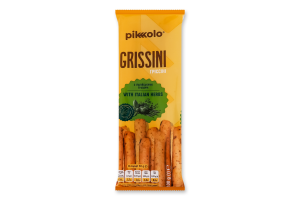 Палички хлібні з італійськими травами Гріссіні Pikolo м/у 100г