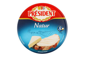 Сыр плавленый 45% порционный Natur President к/у 8х17.5г