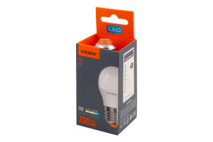 Лампа светодиодная 7W 700lm E27 3000К G45e Videx 1шт
