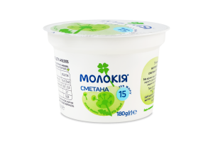 Сметана 15% Молокія ст 180г