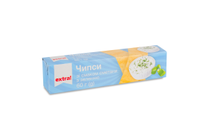Чипси Extra! зі смаком сметани із зеленню