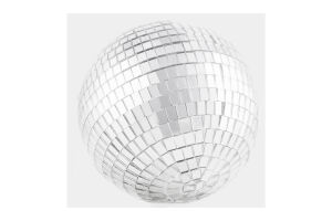 Прикраса ялинкова Дискокуля срібляста 15см