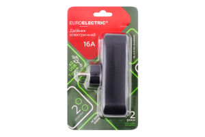 Двійник електричний 3500W AC 250V №EE-2/2USB-16A(black) Euroelectric 1шт