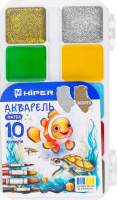 Фарби акварельні золото+срібло 10кольорів Хіпер