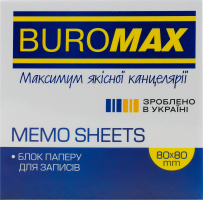 Блок бумаги для заметок Buromax Зебра 80х80х20мм