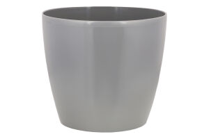 Горщик д/квітів Матільда сірий матовий круглий 16*15см Алеана