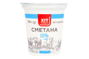Сметана 15% Хіт продукт ст 300г
