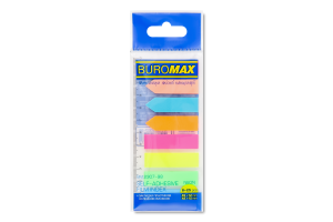 Закладки Buromax Neon с клейк.слоем пласт.в ассорт