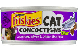 Purina Friskies Cat Concoctions Pate Cat Food Scrumptious Salmon & Chicken Liver Dinner