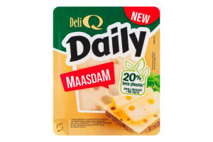 Сир Deli Q DAILY Маасдам 45% кор/мол слайс