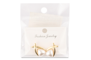 Сережки-гвіздки жовтий метал з камінцями та штучними перлами в асортименті ZBYK250513110