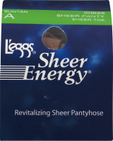 L'eggs Sheer Energy Pantyhose Sheer Panty Sheer Toe A Suntan