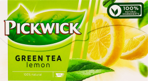 Чай зелений ароматизований з лемонграсом та цедрою лимона Pickwick к/у 20х2г