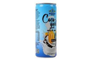 Напій кокосовий з ароматом манго Nata de coco Bisan Drinks з/б 250мл